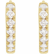 14K Yellow 1/5 CTW Lab-Grown Diamond 10 mm Hoop Earrings