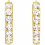 14K Yellow 1/5 CTW Lab-Grown Diamond 10 mm Hoop Earrings