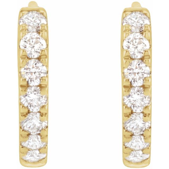 5 CTW Lab-Grown Diamond 10 mm Hoop Earrings