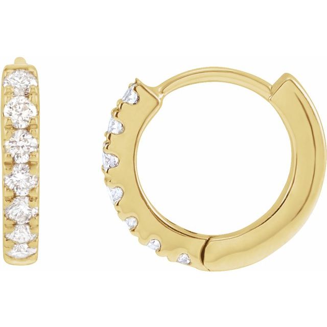 5 CTW Lab-Grown Diamond 10 mm Hoop Earrings