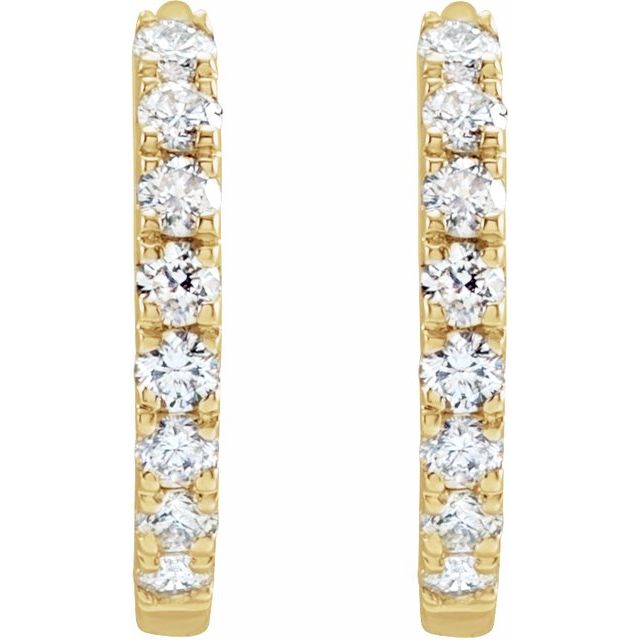 5 CTW Lab-Grown Diamond 12 mm Hoop Earrings