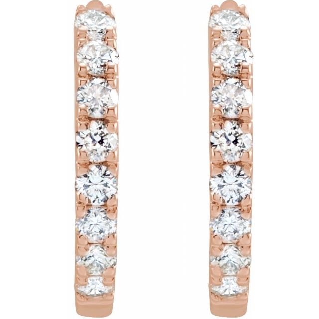 5 CTW Lab-Grown Diamond 12 mm Hoop Earrings