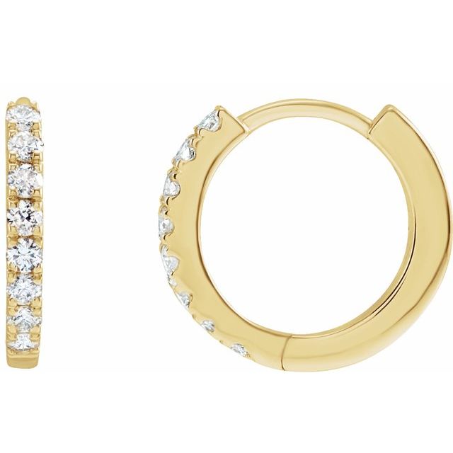 5 CTW Lab-Grown Diamond 12 mm Hoop Earrings