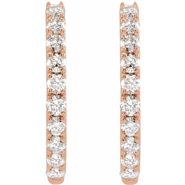 4 CTW Lab-Grown Diamond 14 mm Hoop Earrings
