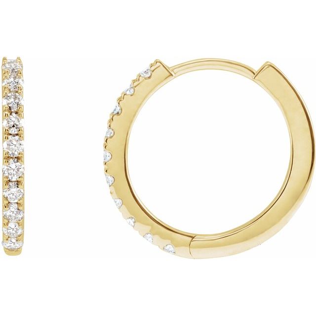 4 CTW Lab-Grown Diamond 14 mm Hoop Earrings