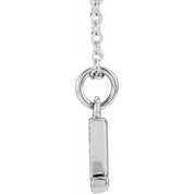 14K White .03 CTW Natural Diamond Petite Initial Z 16-18" Necklace