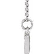 14K White .03 CTW Natural Diamond Petite Initial Y 16-18" Necklace