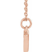 14K Rose .03 CTW Natural Diamond Petite Initial Y 16-18" Necklace