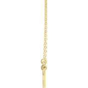 14K Yellow Natural Citrine Engravable Heart 18" Necklace