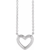 Sterling Silver Heart 18" Necklace