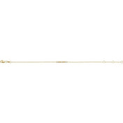 14K Yellow 1/10 CTW Natural Diamond Beaded Bar 6 1/2-7 1/2" Bracelet
