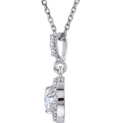 14K Lab-Grown Diamond 18" Necklace with Various Carat Weights in White and Yellow Gold