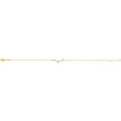 14K Yellow .06 CTW Natural Diamond Branch Bar 6 1/2-7 1/2" Bracelet