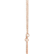 14K Rose 1/5 CTW Natural Diamond Small Heart 16" Necklace