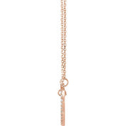 14K Rose 1/5 CTW Natural Diamond Small Heart 16" Necklace