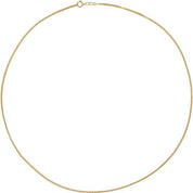 14K Yellow 1.3 mm Diamond-Cut Box 24" Chain