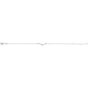 14K White .06 CTW Natural Diamond Branch Bar 6 1/2-7 1/2" Bracelet