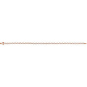 14K Rose 3 1/2 CTW Lab-Grown Diamond Bezel-Set 7" Bracelet