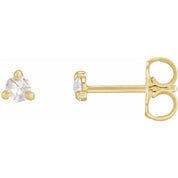 14K Yellow .04 CTW Rose-Cut Natural Diamond Stud Earrings