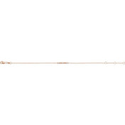 14K Rose 1/10 CTW Natural Diamond Beaded Bar 6 1/2-7 1/2" Bracelet