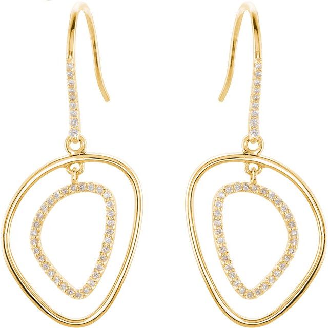 14K Yellow 3/8 CTW Natural Diamond Earrings