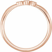 14K Rose .09 CTW Rose-Cut Natural Diamond Stackable Ring