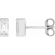 14K White 3/8 CTW Lab-Grown Diamond Earrings