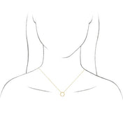 14K Cultured Seed Pearl Circle 18" Necklace