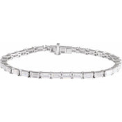 14K White 6 1/5 CTW Lab-Grown Diamond 7" Bracelet
