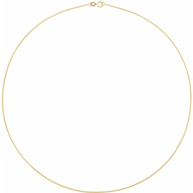 14K Yellow 1 mm Snake 24" Chain