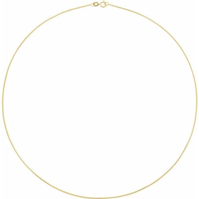 14K Yellow Gold-Filled 1 mm Snake 7" Chain