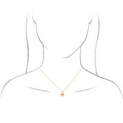 14k Gold Engravable Heart Lock Pendant - Small