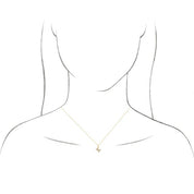 14K Yellow .03 CTW Natural Diamond Petite Initial I 16-18" Necklace