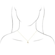 14K Yellow .05 CTW Natural Diamond Petite Initial Necklace 16-18"