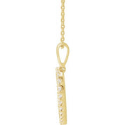 14K Yellow 3/8 CTW Natural Diamond Heart 18" Necklace
