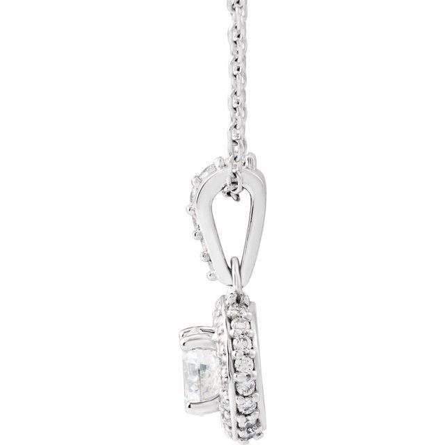 14K White 1/2 CTW Natural Diamond 18" Necklace