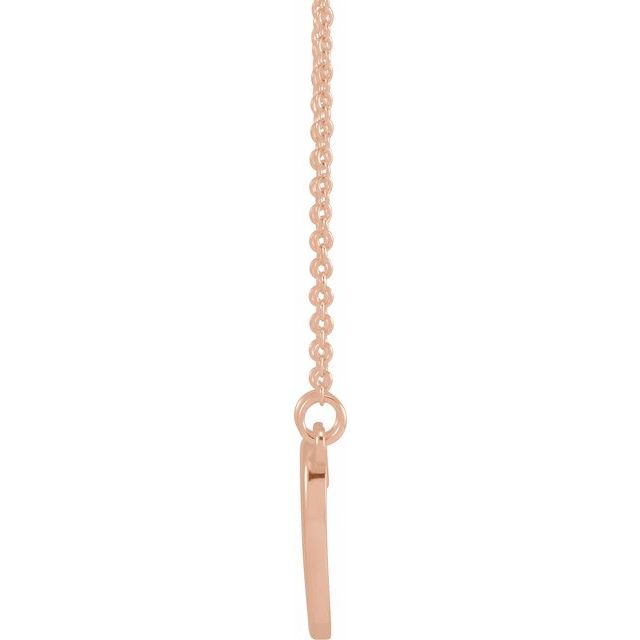 14K Rose Heart 16" Necklace