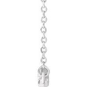 14K White 1/6 CTW Natural Diamond Bar 16-18" Necklace