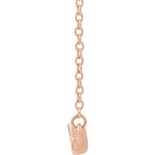14K Rose 1/2 CTW Lab-Grown Diamond Bar 16-1" Necklace