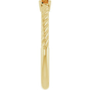 14K Yellow Gold 3 mm Natural Citrine Solitaire Rope Ring - Elegant Design by [Brand Name] - Part Number 72207:140:P