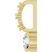 14K Yellow Imitation Diamond & .01 CTW Natural Diamond Charm/Pendant