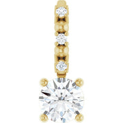 14K Yellow 1/4 CTW Natural Diamond Charm/Pendant