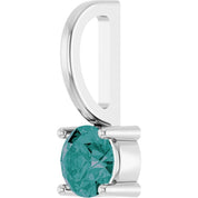 14K Imitation Solitaire Charm/Pendant with Various Gemstones in Rose, Yellow, and White Gold