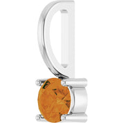 14K Imitation Solitaire Charm/Pendant with Various Gemstones in Rose, Yellow, and White Gold