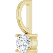 14K Yellow 1/4 CTW Natural Diamond Solitaire  Charm/Pendant