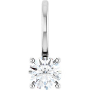 Platinum 1/4 CTW Natural Diamond Solitaire  Charm/Pendant
