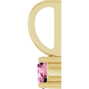 14K Imitation Solitaire Charm/Pendant with Various Gemstones in Rose, Yellow, and White Gold