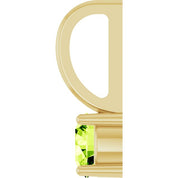 14K Imitation Solitaire Charm/Pendant with Various Gemstones in Rose, Yellow, and White Gold