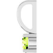 Platinum Imitation Peridot Solitaire Charm/Pendant