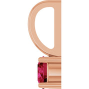 14K Imitation Solitaire Charm/Pendant with Various Gemstones in Rose, Yellow, and White Gold